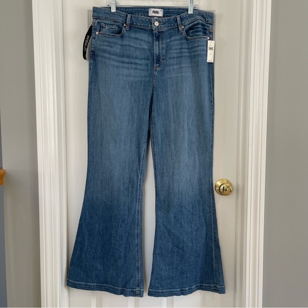 Paige Genevieve Modern High Rise Flare Jeans Size 34 Perspective - Picture 3 of 14